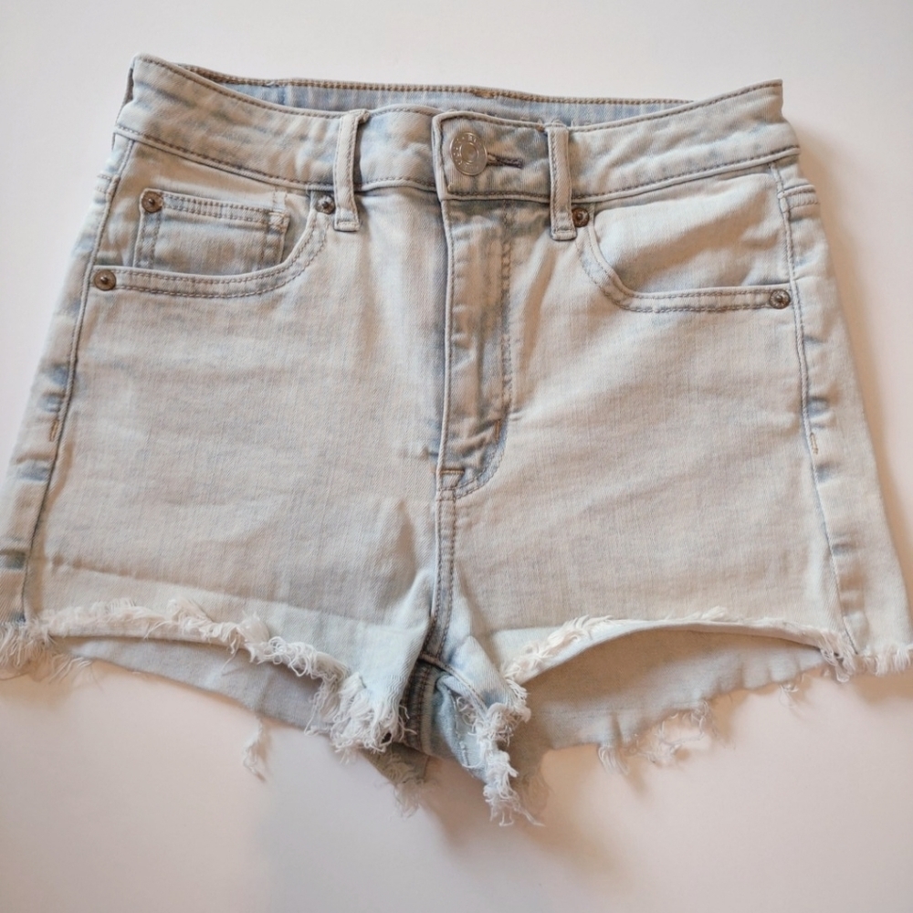 American Eagle Super Hi-Rise Shortie Denim Shorts 4